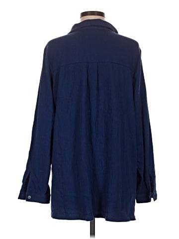 Belle By Kim Gravel Long Sleeve Button-Down Shirt (view 2)