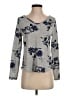 A. Byer Floral Gray Pullover Sweater Size S - photo 1