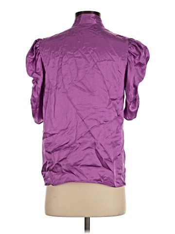 FRAME Short Sleeve Silk Top (view 2)