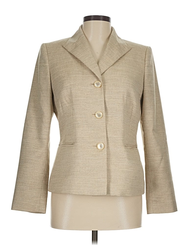 Pre-owned Kasper Blazer Jacket In Gold