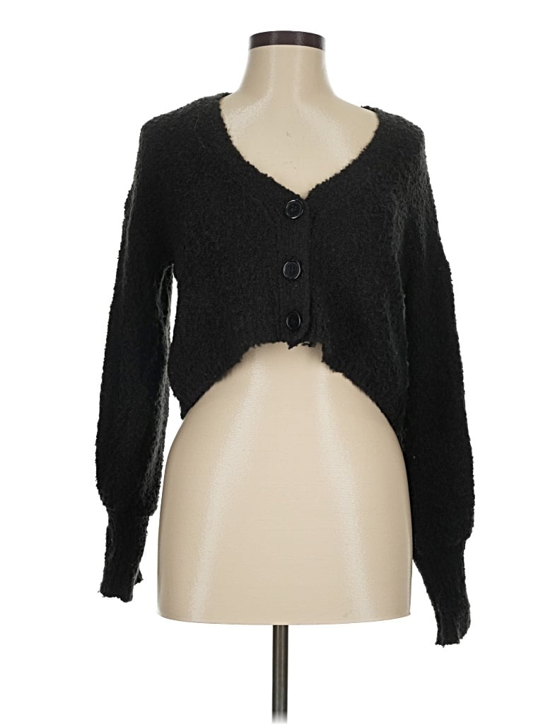 Pre-owned Wild Fable Cardigan Sweater In Black