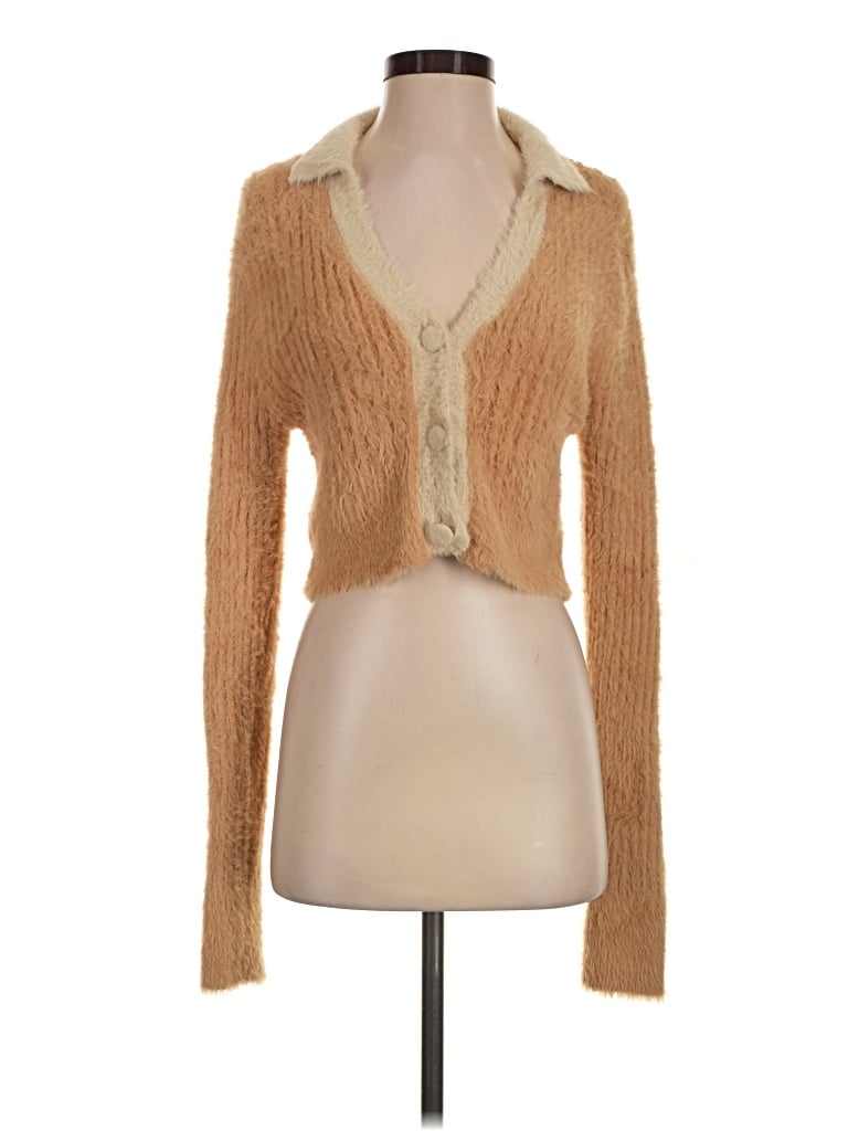 Pre-owned Cotton On Cardigan Sweater In Tan
