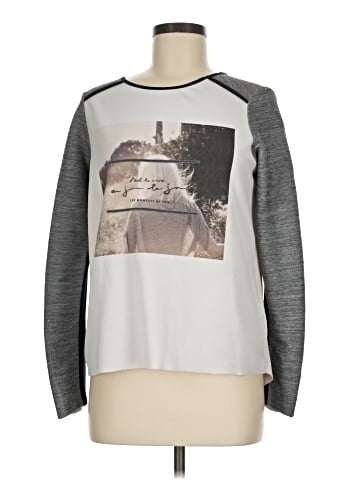 Zara W&B Collection Long Sleeve T-Shirt (view 1)