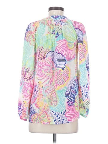 Lilly Pulitzer Long Sleeve Silk Top (view 2)