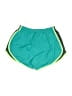 Nike 100% Polyester Color Block Green Athletic Shorts Size M - photo 2