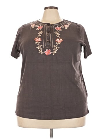 Woman Within Short Sleeve Blouse (view 1)