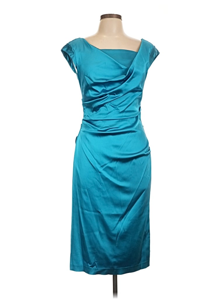 Pre-owned Talbot Runhof Cocktail Dress In Teal
