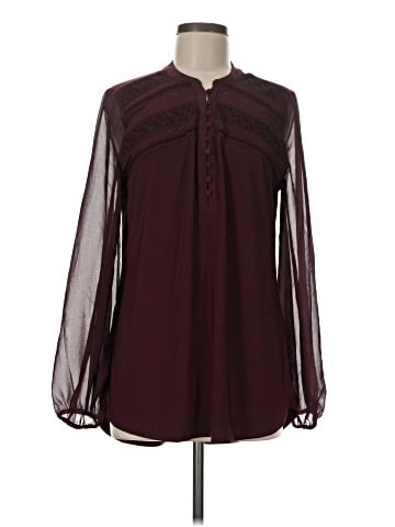 White House Black Market Long Sleeve Blouse (view 1)