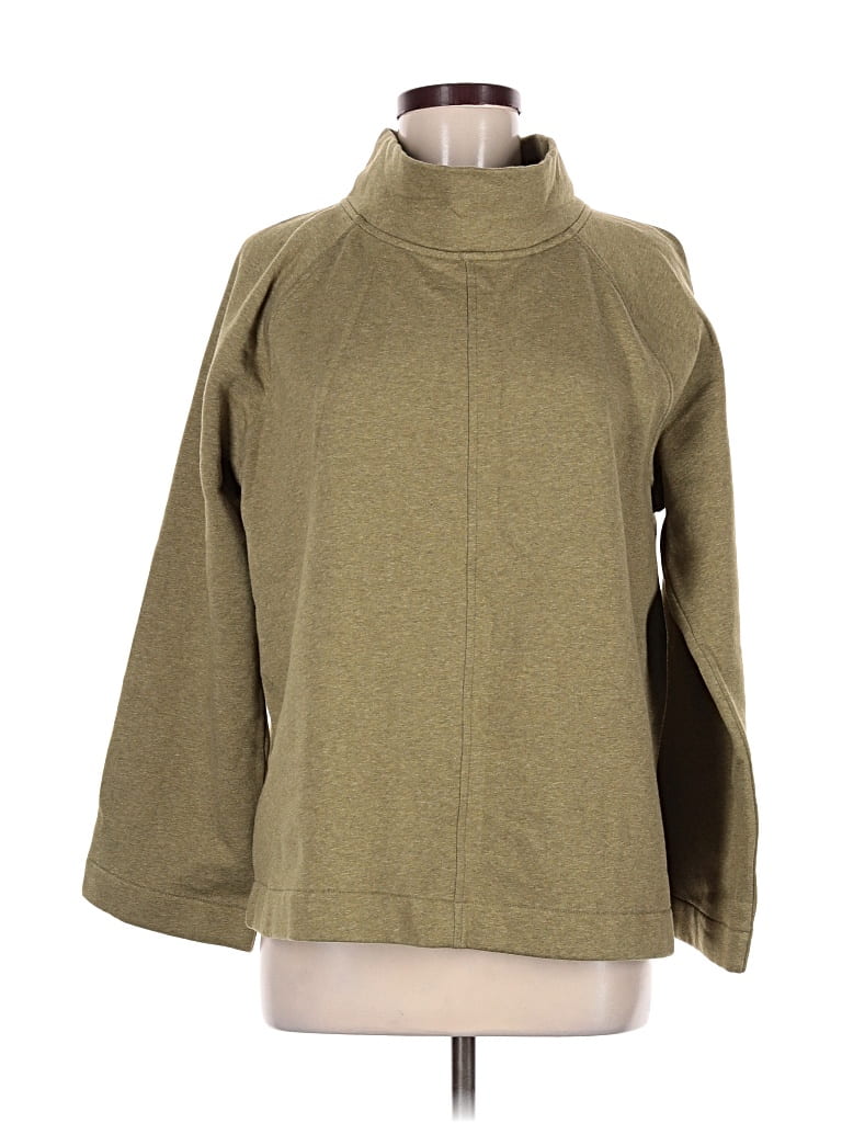 Pre-owned Jjill Turtleneck Sweater In Green