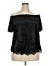 No Comment Black Short Sleeve Top Size 2X - photo 1