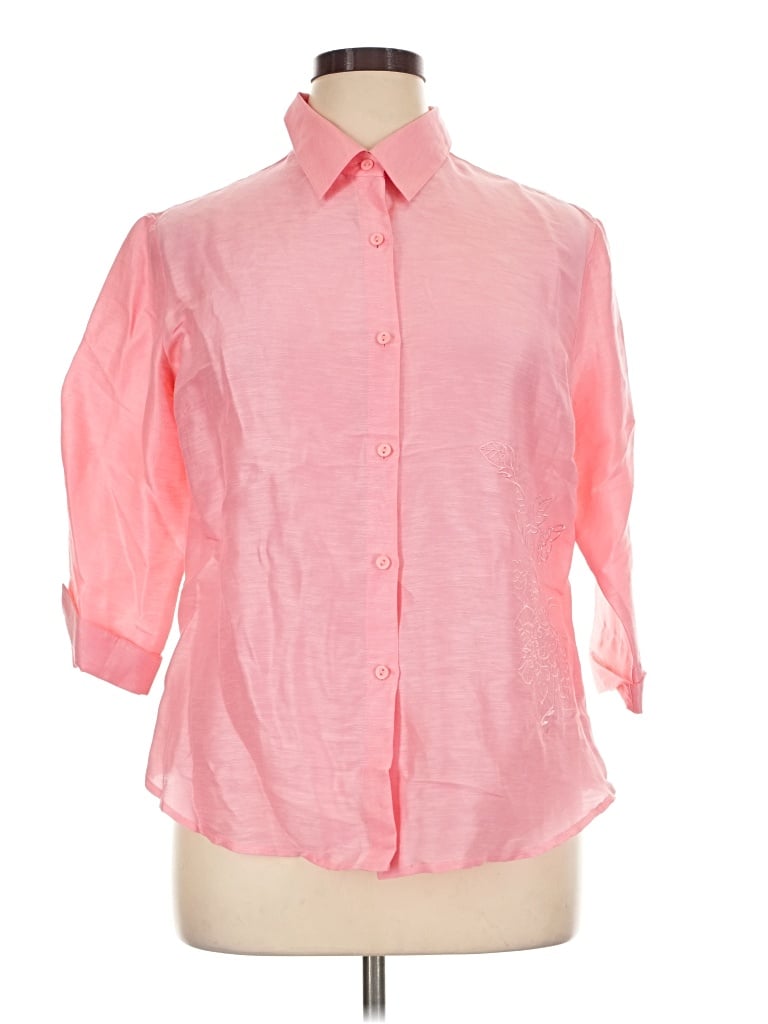Pre-owned Nygard 3/4 Sleeve Blouse In Pink