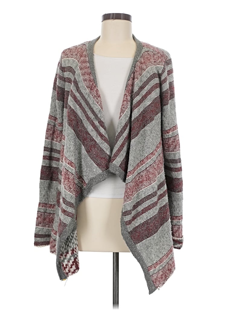 Pre-owned Natural Reflections Cardigan Sweater In Gray