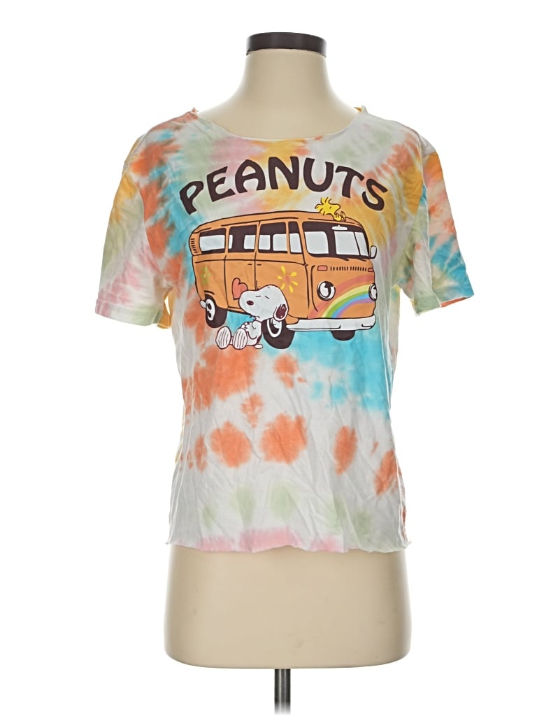 Pre-owned Peanuts Short Sleeve T-shirt In Orange