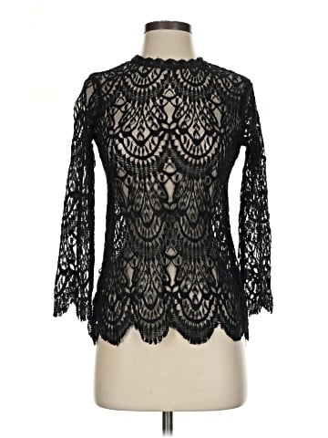 Zara W&B Collection 3/4 Sleeve Top (view 1)