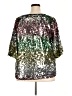 Skies Are Blue Silver 3/4 Sleeve Blouse Size 2X - photo 2
