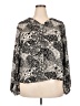 Cato Print Gray Long Sleeve Blouse Size 18 - photo 1