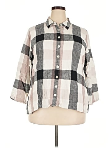 Soft Surroundings 3/4 Sleeve Button-Down Shirt (view 1)