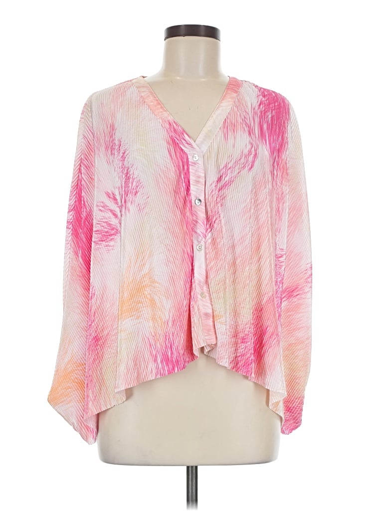 Pre-owned Entro 3/4 Sleeve Blouse In Pink