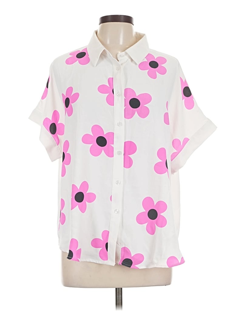 Pre-owned Jodifl Short Sleeve Blouse In Pink