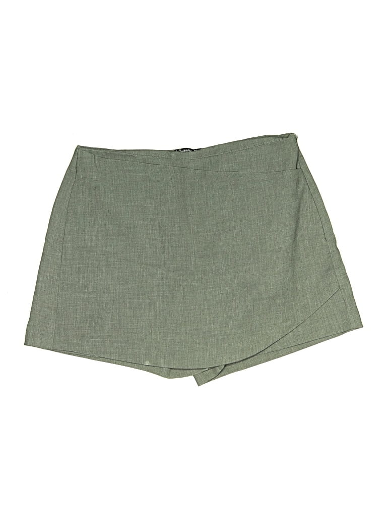 Pre-owned Stradivarius Skort In Green