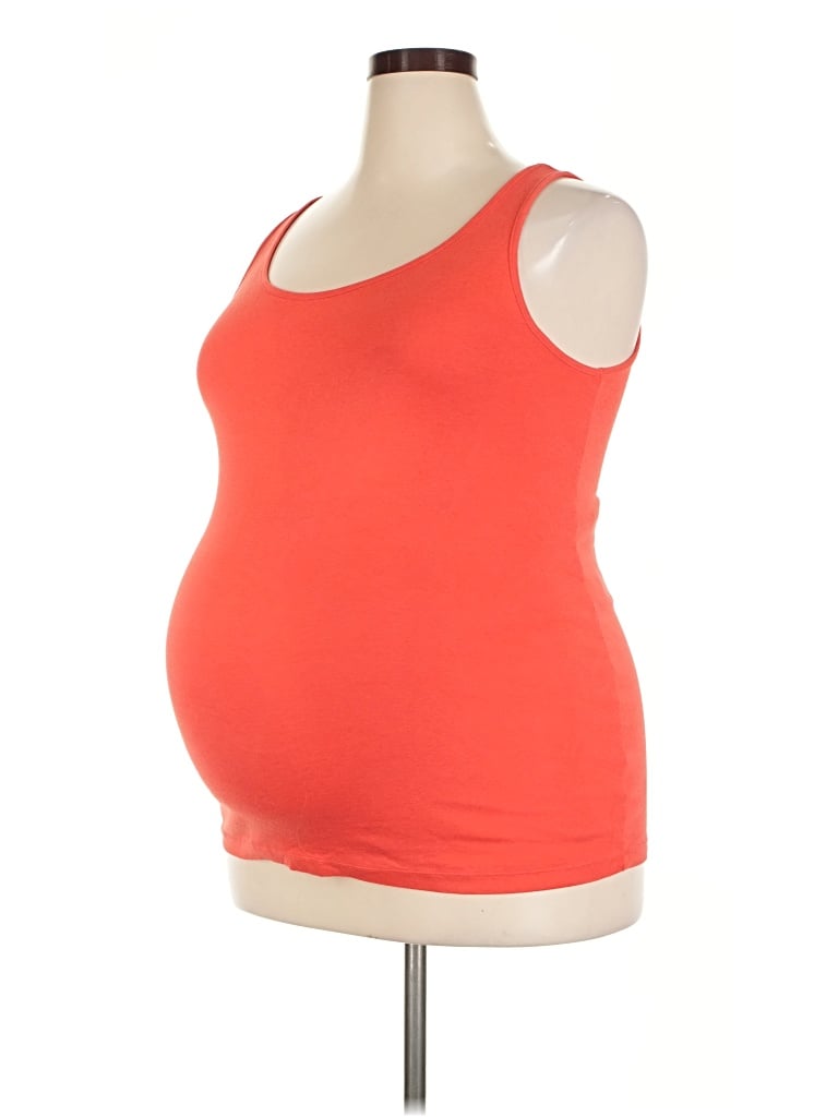 Pre-owned Isabel By Ingrid + Isabel Tank Top Orange Strapless Neckline Tops