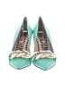 Moschino 100% Leather Teal Blue Heels Size EU 37 - photo 2