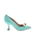 Moschino 100% Leather Teal Blue Heels Size EU 37 - photo 1