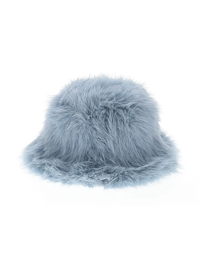 Pre-owned Unreal Fur Sun Hat In Blue