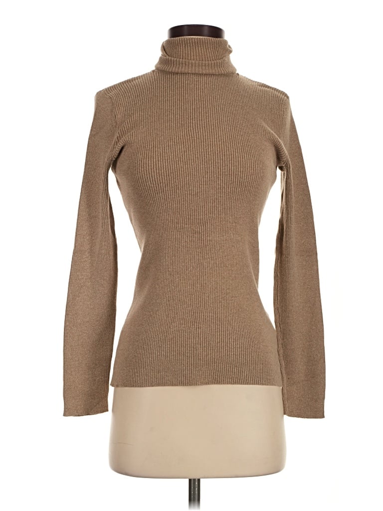 Pre-owned Eddie Bauer Turtleneck Sweater In Tan