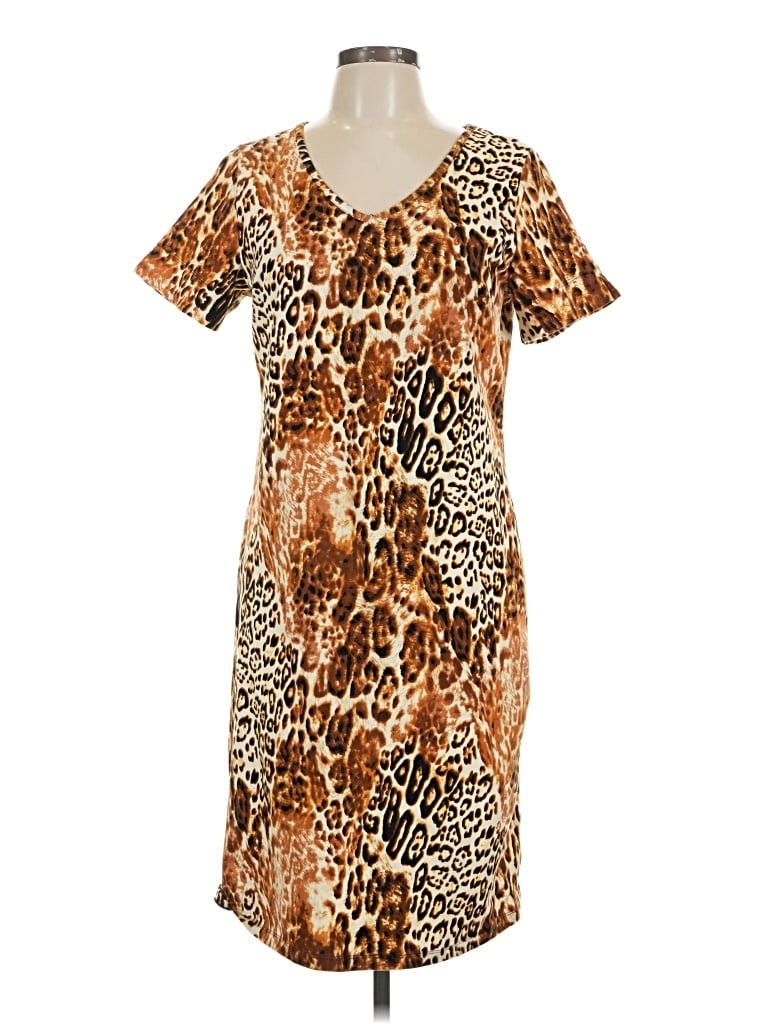 Pre-owned Women With Control Casual Dress In Brown