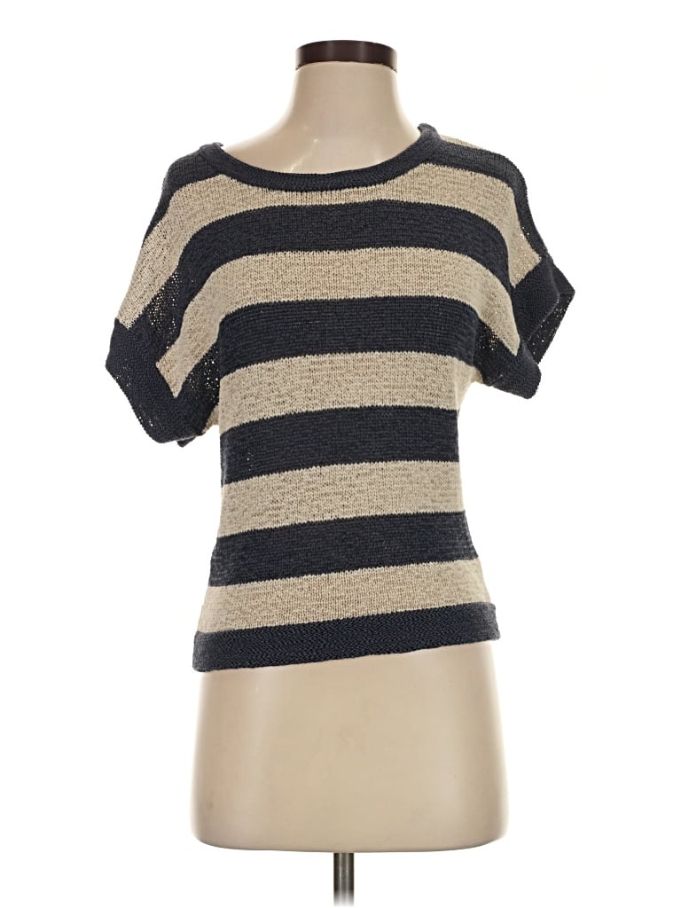 Pre-owned Wdny Short Sleeve Top Black Boatneck Tops