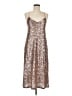 Zara Basic Metallic Silver Gold Cocktail Dress Size M - photo 1