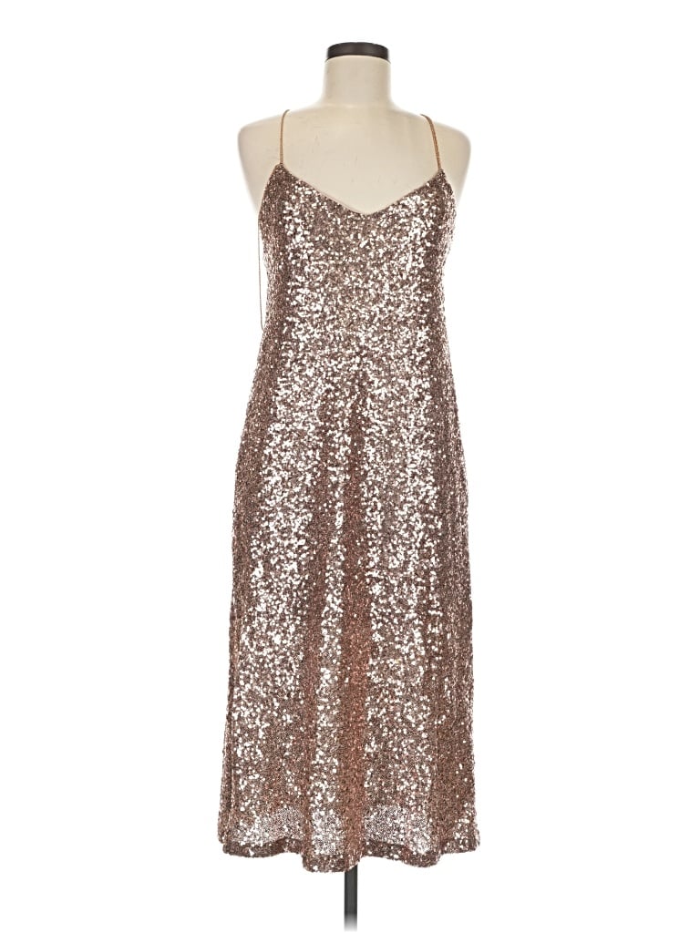 Pre-owned Zara Basic Cocktail Dress In Silver