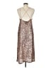 Zara Basic Metallic Silver Gold Cocktail Dress Size M - photo 2
