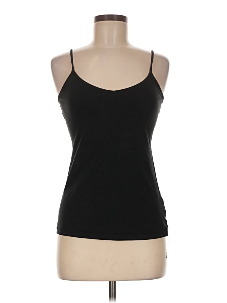 Pre-owned Attention Tank Top Black Halter Neckline Tops