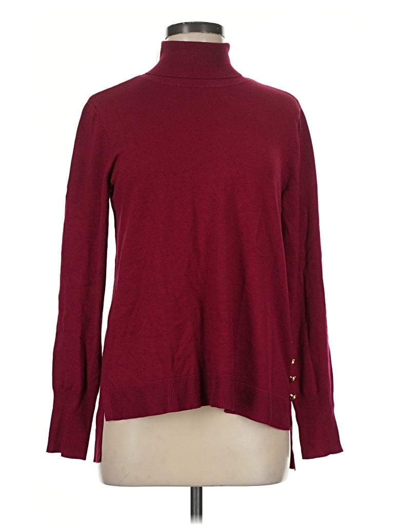 Pre-owned Iman Turtleneck Sweater In Burgundy