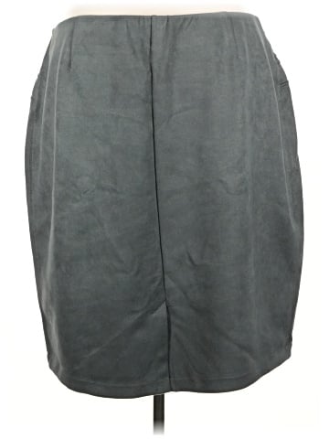 Ashley Stewart Faux Leather Skirt (view 2)