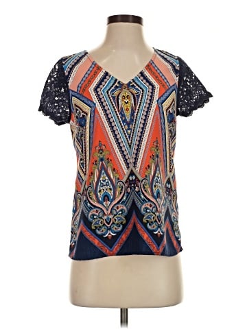 Skies Are Blue Short Sleeve Blouse (view 1)