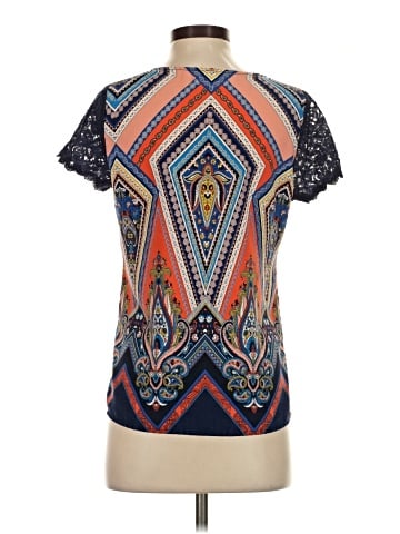 Skies Are Blue Short Sleeve Blouse (view 2)