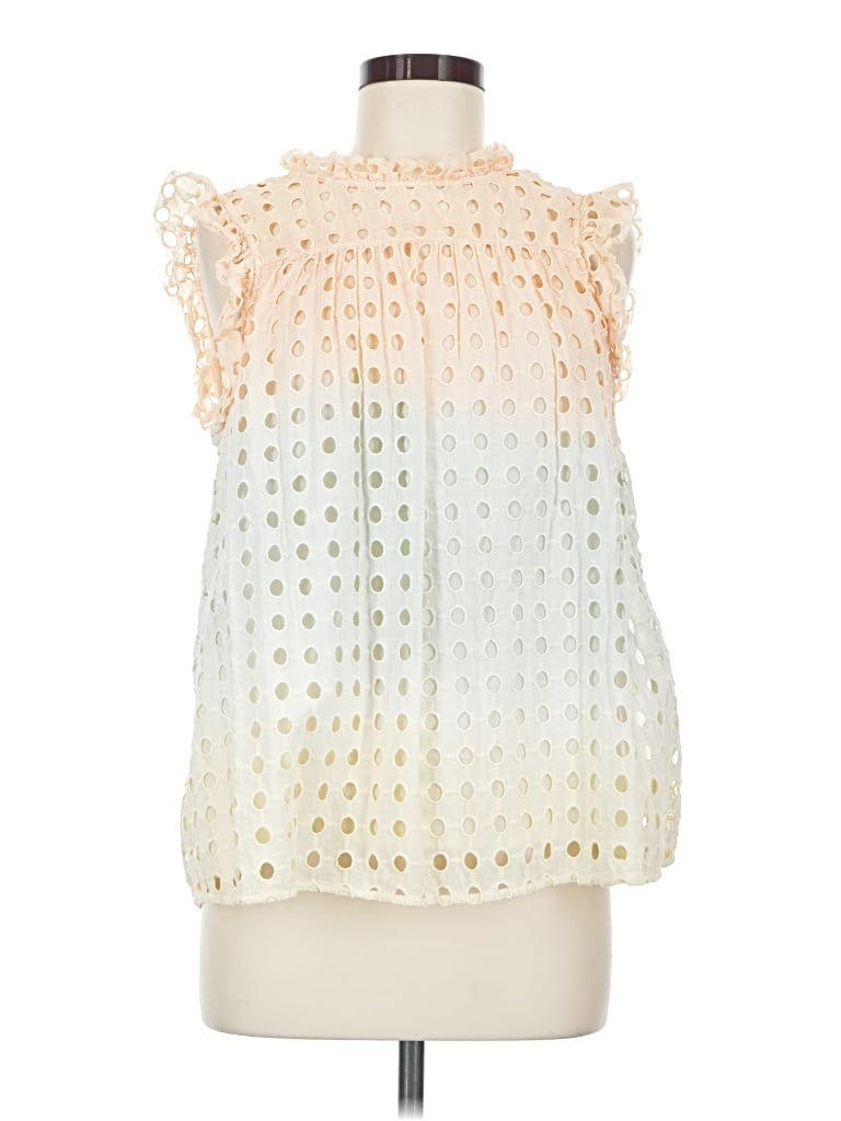 Pre-owned Ollari Sleeveless Blouse In Ivory