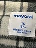 Mayoral Plaid Green Gray Coat Size 14 - photo 3