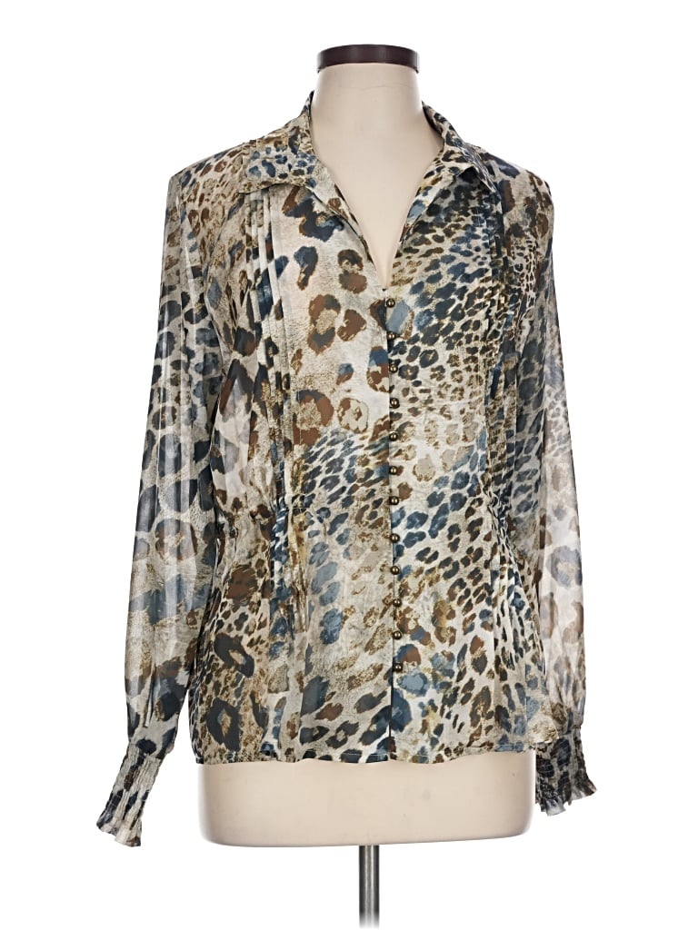 Pre-owned Mystree Long Sleeve Blouse In Ivory