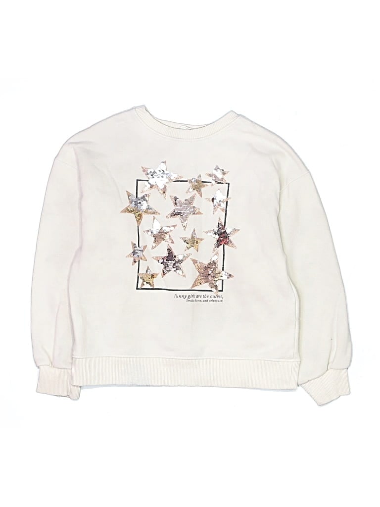 Pre-owned Zara Kids' Sweatshirt In White