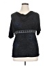 Fashion Bug Black Short Sleeve Top Size XL - photo 1