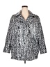 Dennis by Dennis Basso Animal Print Silver Coat Size 2X - photo 1