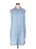 rue21 Blue Sleeveless Button-Down Shirt Size 1X - photo 1