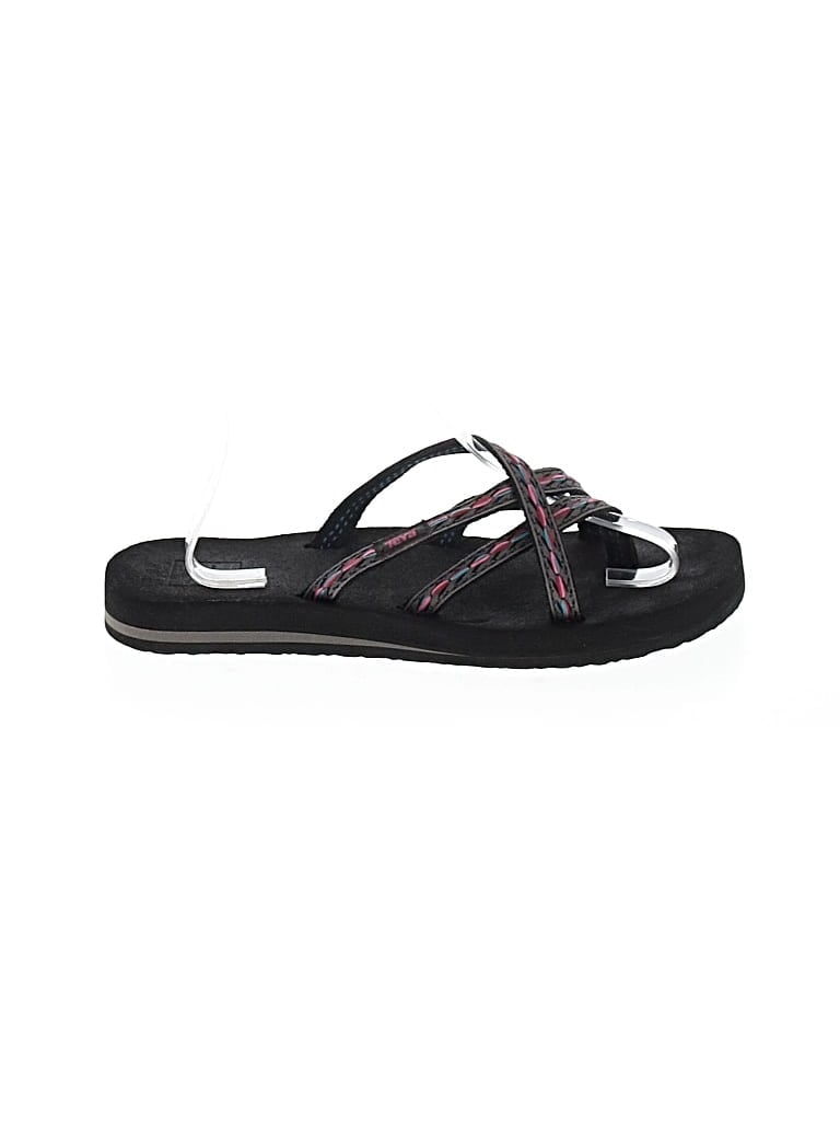 Pre-owned Teva Flip Flops In Black