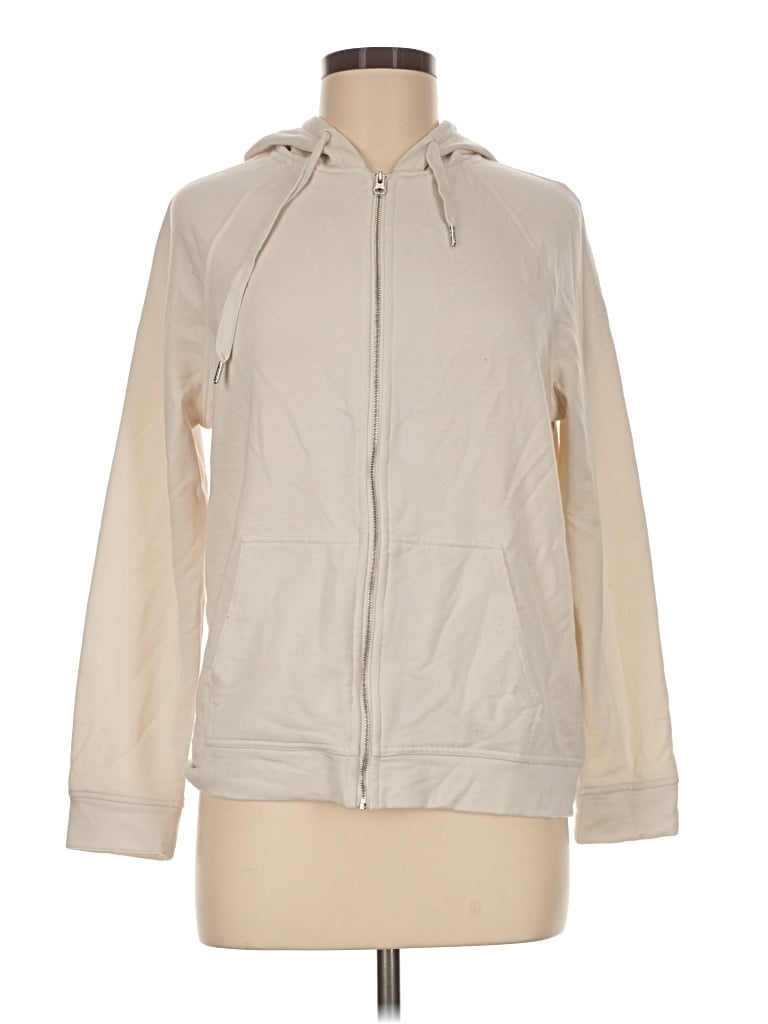 Pre-owned Quince Zip Up Hoodie In Tan