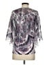 One World 100% Polyester Silver Short Sleeve Blouse Size XS - photo 2