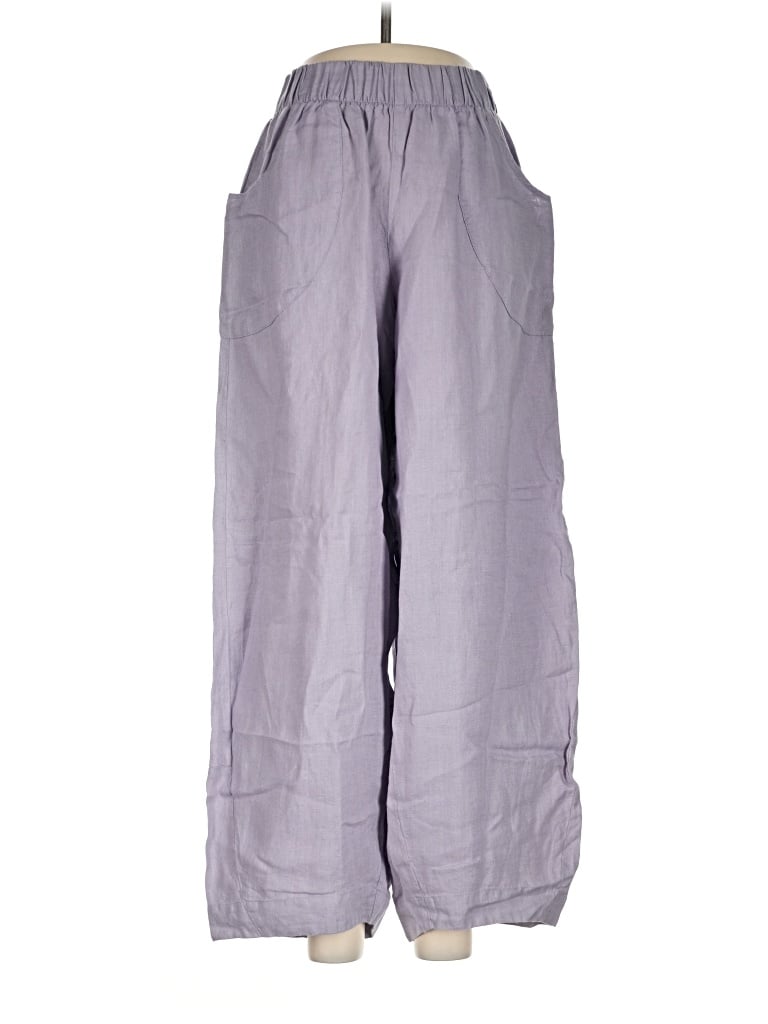 Pre-owned Flax Casual Pants In Gray